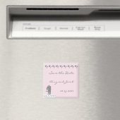 Paar cake topper bewaar de datum magneet (Insitu (Vaatwasser))