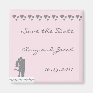 Paar cake topper bewaar de datum magneet