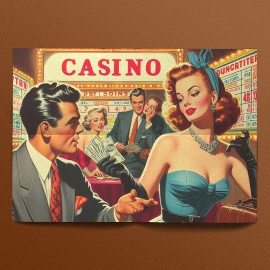  Paar Casino Illustratie Tissuepapier