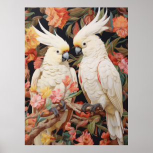 Paar Cockatoos Poster
