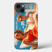 Paar dames op een Miami zonnedek Case-Mate iPhone Case (Achterkant)