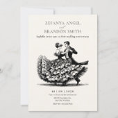 paar dansen bruiloft jubileum kaart (Voorkant)