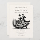 paar dansen bruiloft kaart (Voorkant / Achterkant)