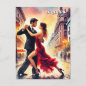 Paar dansen in de tango in Argentinië Briefkaart (Voorkant)