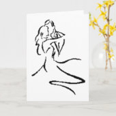 paar dansen kaart (Gele Bloem)