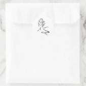 paar dansen ronde sticker (Tas)