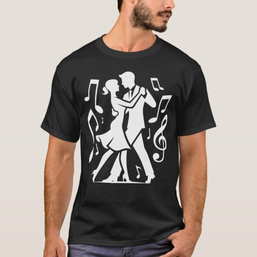 Paar Dansende Swing Dans Lindy Hop Lovers T-shirt (Voorkant)