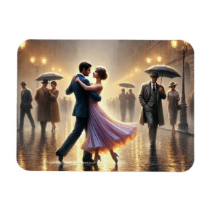 Paar danst in de regen magneet