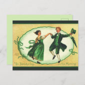  paar danst op St Patricks Day Briefkaart (Voorkant / Achterkant)