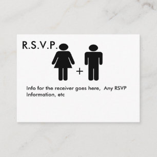 Paar Diagram Grappige RSVP-kaart Informatiekaartje