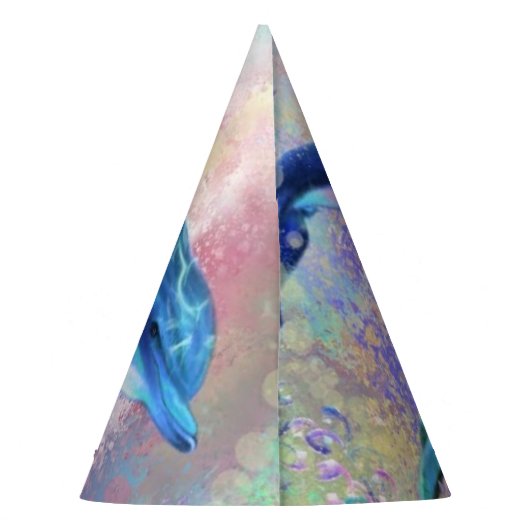 Paar Dolfijn Party Pet Feesthoedjes (Achterkant)