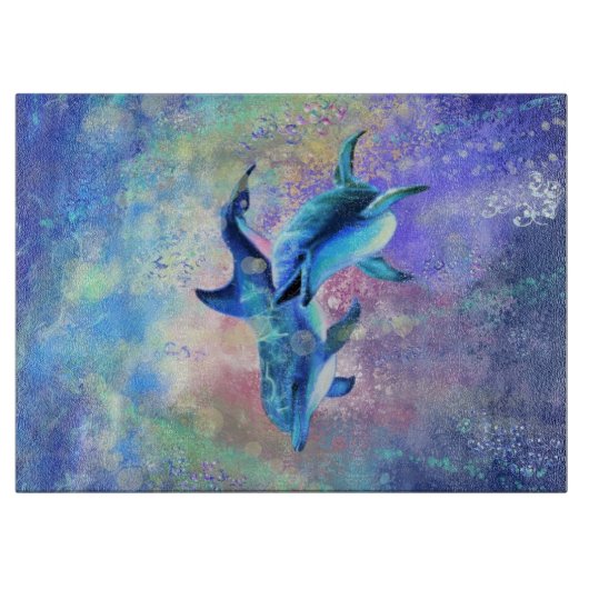 Paar Dolfijn Snijplank (Voorkant)