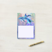 Paar Dolfijnen Sticky Notes (Op bureau)