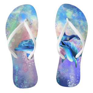Paar Dolfijnen Teenslippers