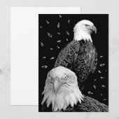 Paar Eagle Save The Date (Voorkant / Achterkant)