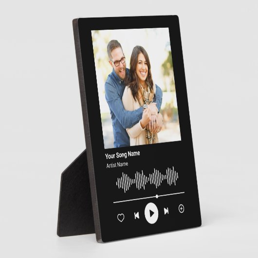 Paar Foto Aangepaste Muziek Speler Uw Song Code Fotoplaat (Zijkant)
