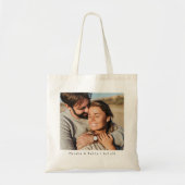 Paar foto bruiloft tote bag (Voorkant)