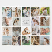 Paar foto collage fleece deken (Voorkant (Horizontaal))