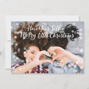 Paar Foto Fairy Lights   Grappige vakantie groet Feestdagenkaart