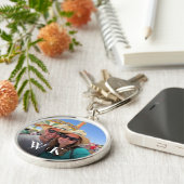  paar foto monogram sleutelhanger (Zijkant)