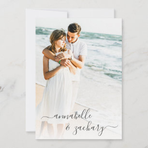 *~* Paar FOTO RSVP + QR AR6 Huwelijk Kaart