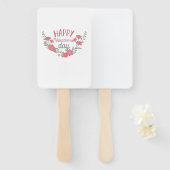 Paar Gift Happy Valentijnsdag Handwaaier (Voorkant en achterkant)