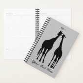 Paar Giraffe Planner met aangepaste tekst - Jaar (Display)