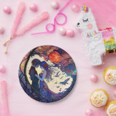 Paar Glas in lood Papieren Borden Papieren Bordje (Feest)