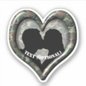 Paar Hart Bos Camouflage Sticker (Voorkant)