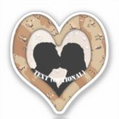 Paar hart woestijn camouflage sticker (Voorkant)