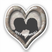 Paar hart woestijn camouflage sticker (Voorkant)