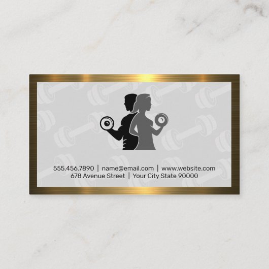 Paar-hefinstallatie | Dumbbell Pattern Visitekaartje (Achterkant)