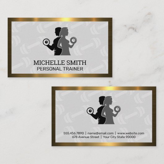 Paar-hefinstallatie | Dumbbell Pattern Visitekaartje (Voorkant / Achterkant)