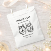 Paar Hond Hand Tekening Gepersonaliseerd Dank u Bedankzakje (Geknipt)