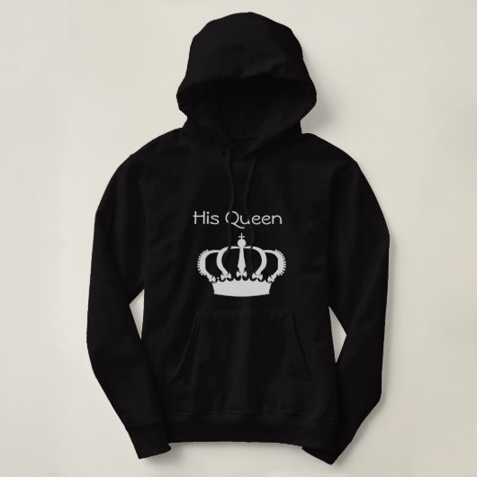 Paar hoodies - zijn koningin - vrouw (Design voorkant)