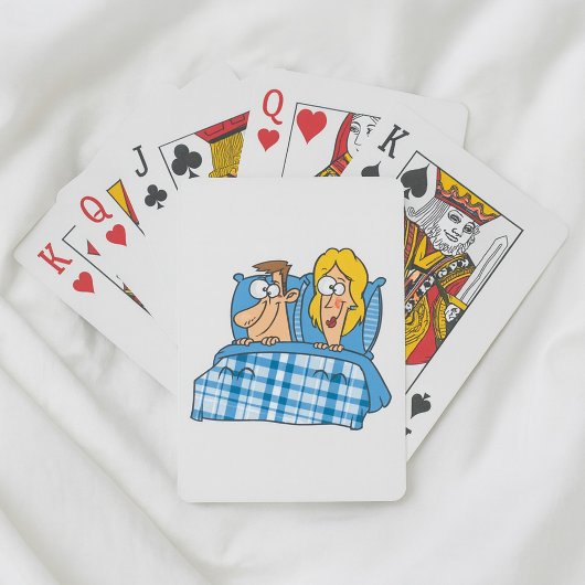 Paar in bed pokerkaarten