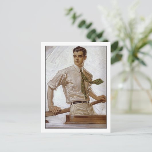 Paar in Boat door Joseph Leyendecker Briefkaart (Staand voorkant)