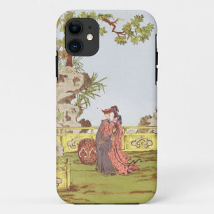 Paar in een Chinese tuin, van 'Ornaments of Chi' iPhone 11 Hoesje