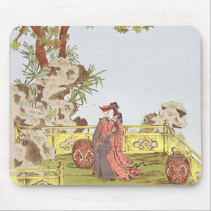 Paar in een Chinese tuin, van 'Ornaments of Chi' Muismat