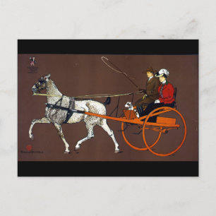 Paar in een doorbraakwagen briefkaart