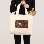 Paar in een doorbraakwagen grote tote bag (Voorkant (product))