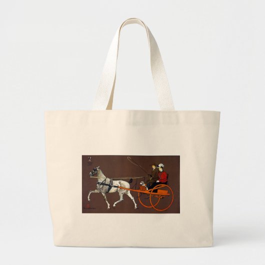 Paar in een doorbraakwagen grote tote bag (Voorkant)