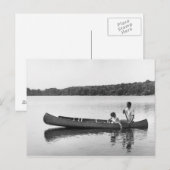 Paar in een kano briefkaart (Voorkant / Achterkant)
