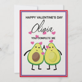 Paar in Liefde, Avocado Love Valentijnsdag Kaart
