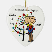 Paar in liefde Eerste Kerstmis Together Ornament (Rechts)
