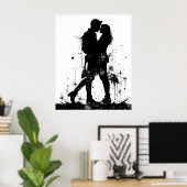 Paar in liefde poster (Thuiskantoor)