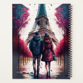 Paar in Parijs bij de Eiffeltoren tijdens de herfs Planner (Achterkant)