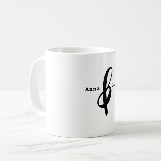 Paar Jumbo Ampersand Coffee Mok (Voorkant links)