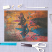 Paar Katten Dragen Petten Tissuepapier (Craft)