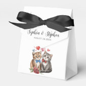 Paar Katten in Liefde Bedankdoosjes (Voorkant Zijde)